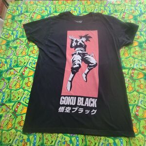 Dragon Ball Super T Shirt Mens L Black Graphic Goku Black Anime Japanese